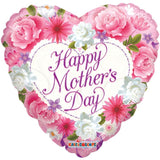 18" Mom's Day Classic Flowers Foil Balloon