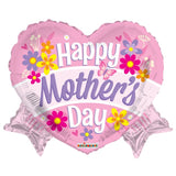 18" Mother's Day Heart & Banner Foil Balloon