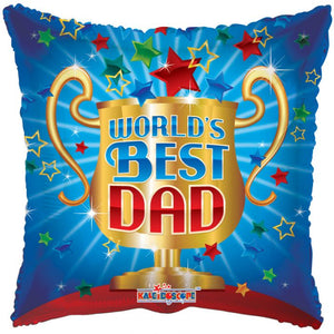 18" Best Dad Trophy Foil Balloon