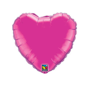 18" Magenta Heart Foil Balloon