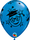 Blue Grad Emoji Latex Balloon