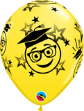 Yellow Grad Emoji Latex Balloon