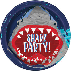 Shark Party Round 9" Dinner Plates, 8ct
