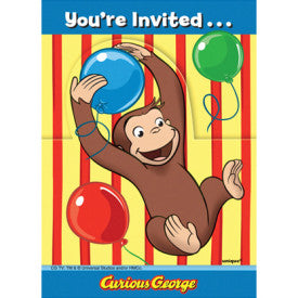 Curious George Animated Invitations, 8ct