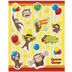 Curious George Stickers, 4 Sheets