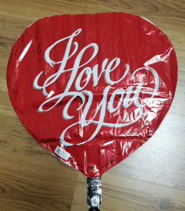 18" I Love You Heart-Shaped Foil Balloon