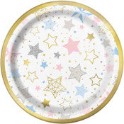 7" Twinkle Twinkle Little Star Round Dessert Plates, 8ct. .;.