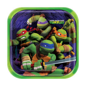 Teenage Mutant Ninja Turtles Square 9" Dinner Plates, 8ct